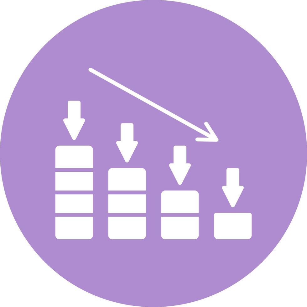 Crash Glyph Circle Icon vector