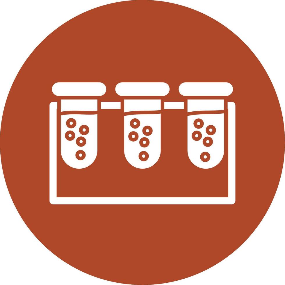 Test tube Glyph Circle Icon vector