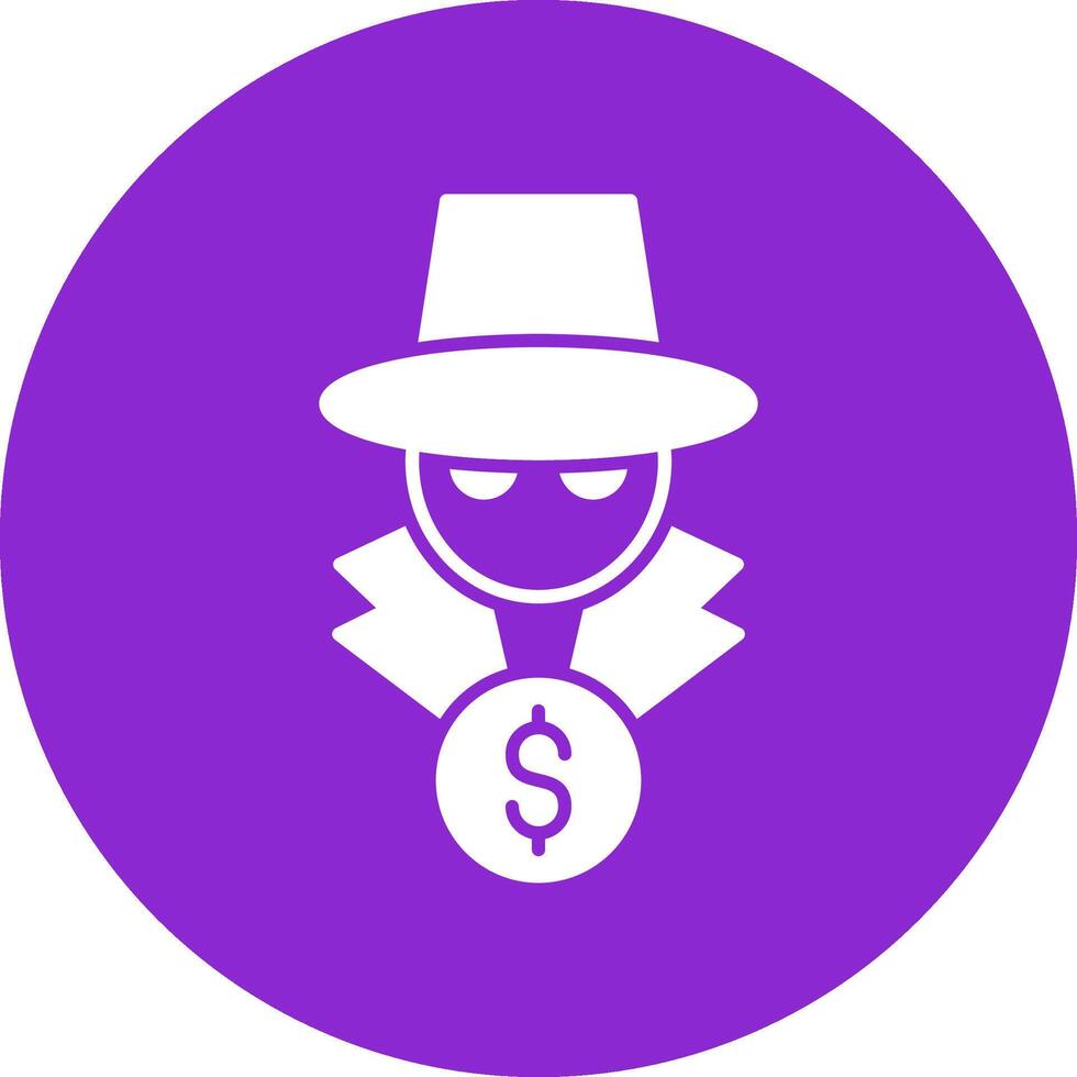 Fraud Glyph Circle Icon vector