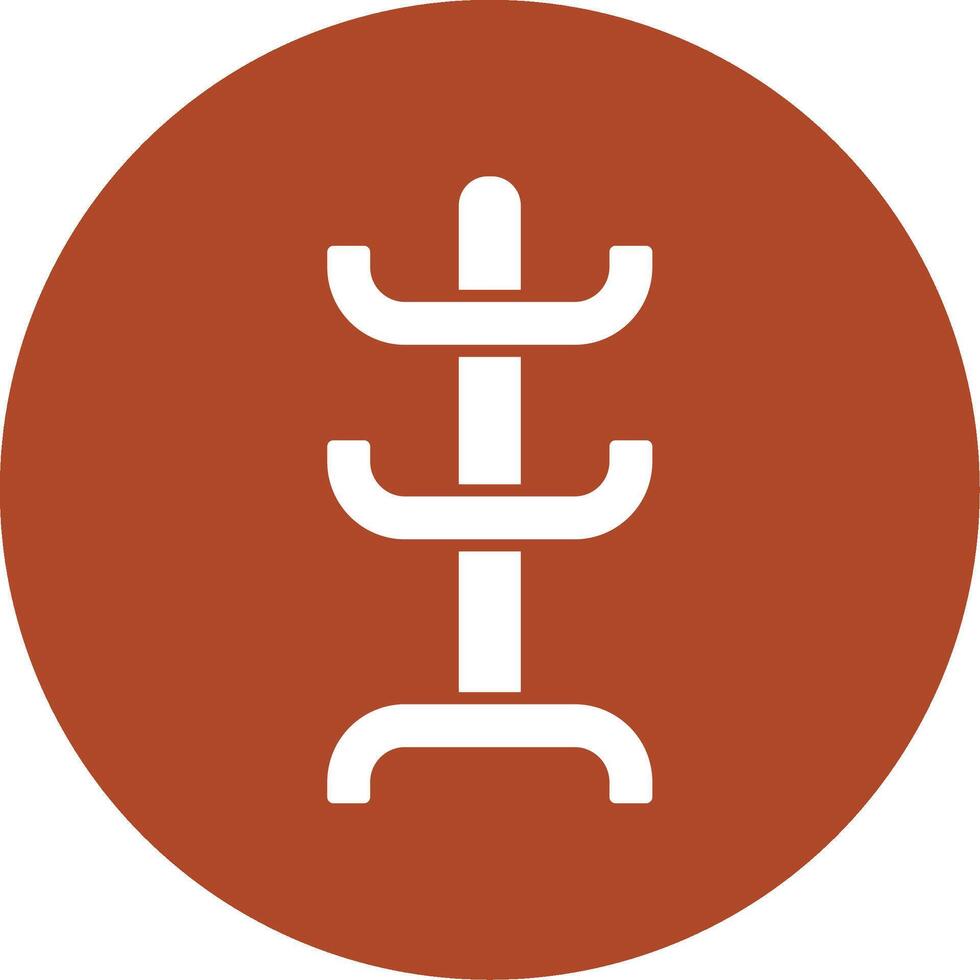 Coat Rack Glyph Circle Icon vector