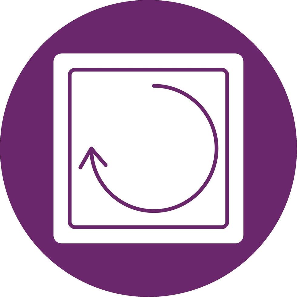 Rotate Glyph Circle Icon vector