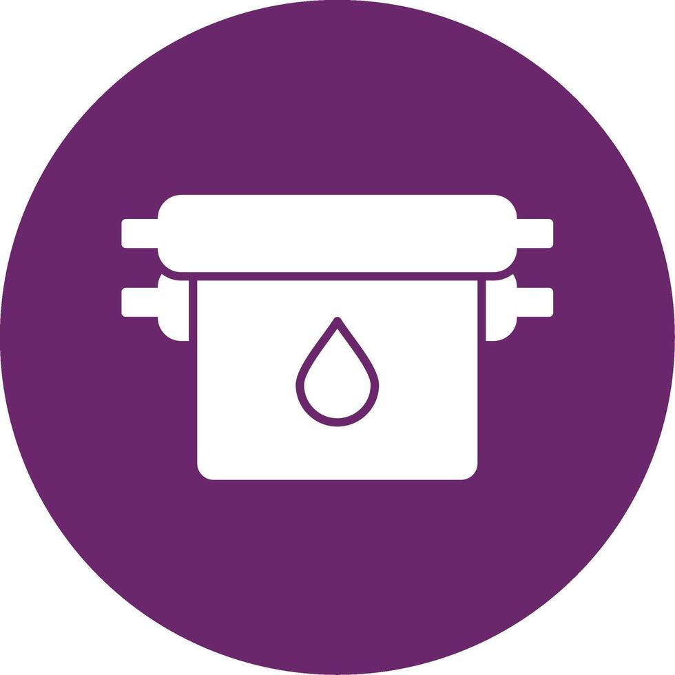 Offset Glyph Circle Icon vector