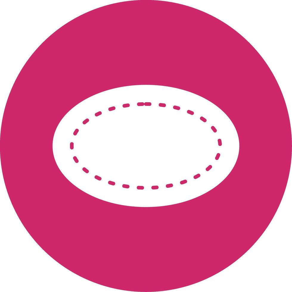 Oval Glyph Circle Icon vector