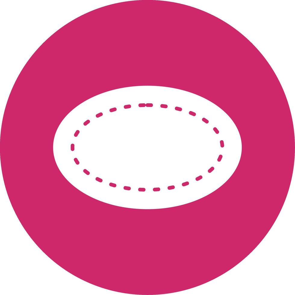 oval glifo circulo icono vector