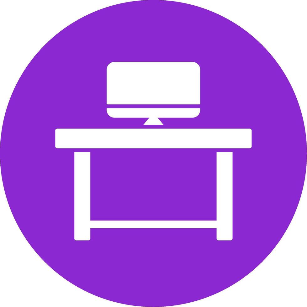 Workspace Glyph Circle Icon vector