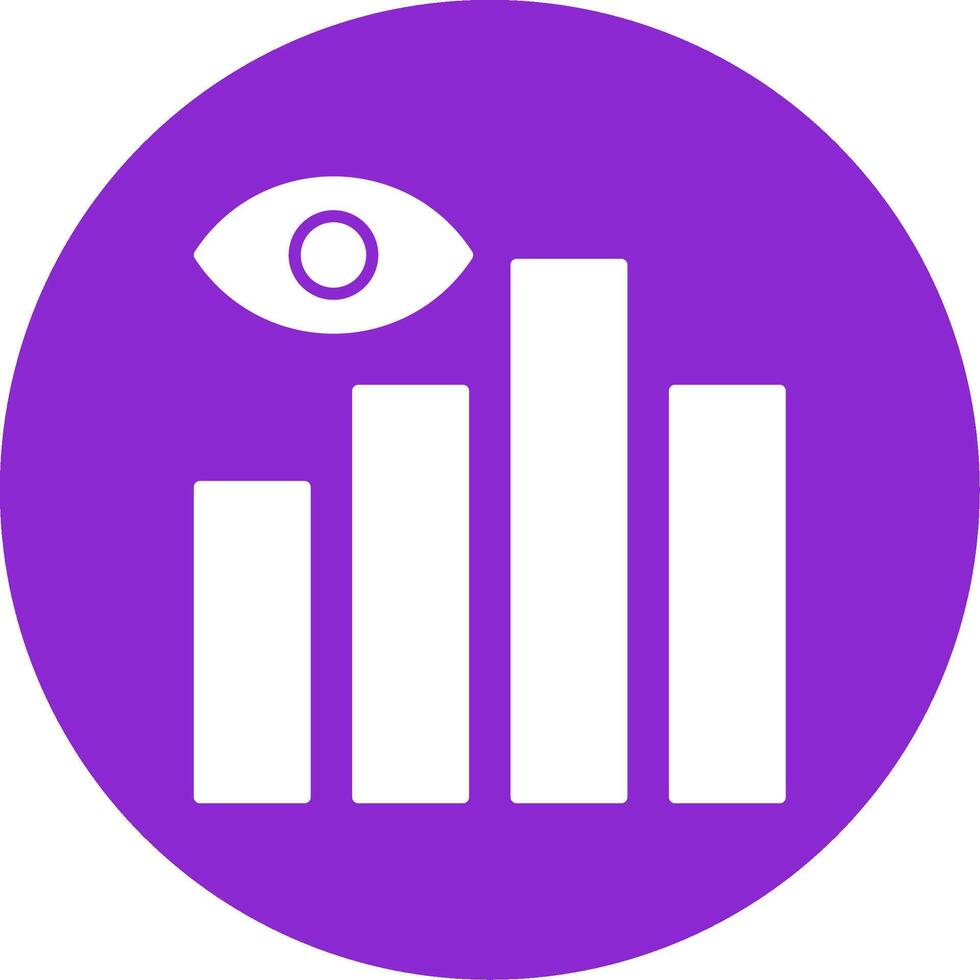 Data Visualization Glyph Circle Icon vector