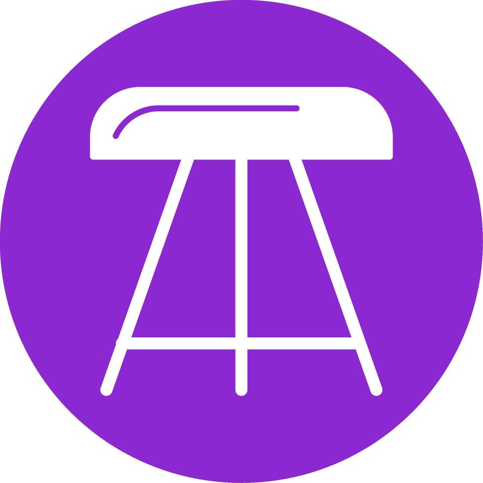Stool Glyph Circle Icon vector