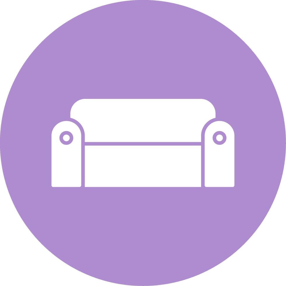 Sofa Glyph Circle Icon vector