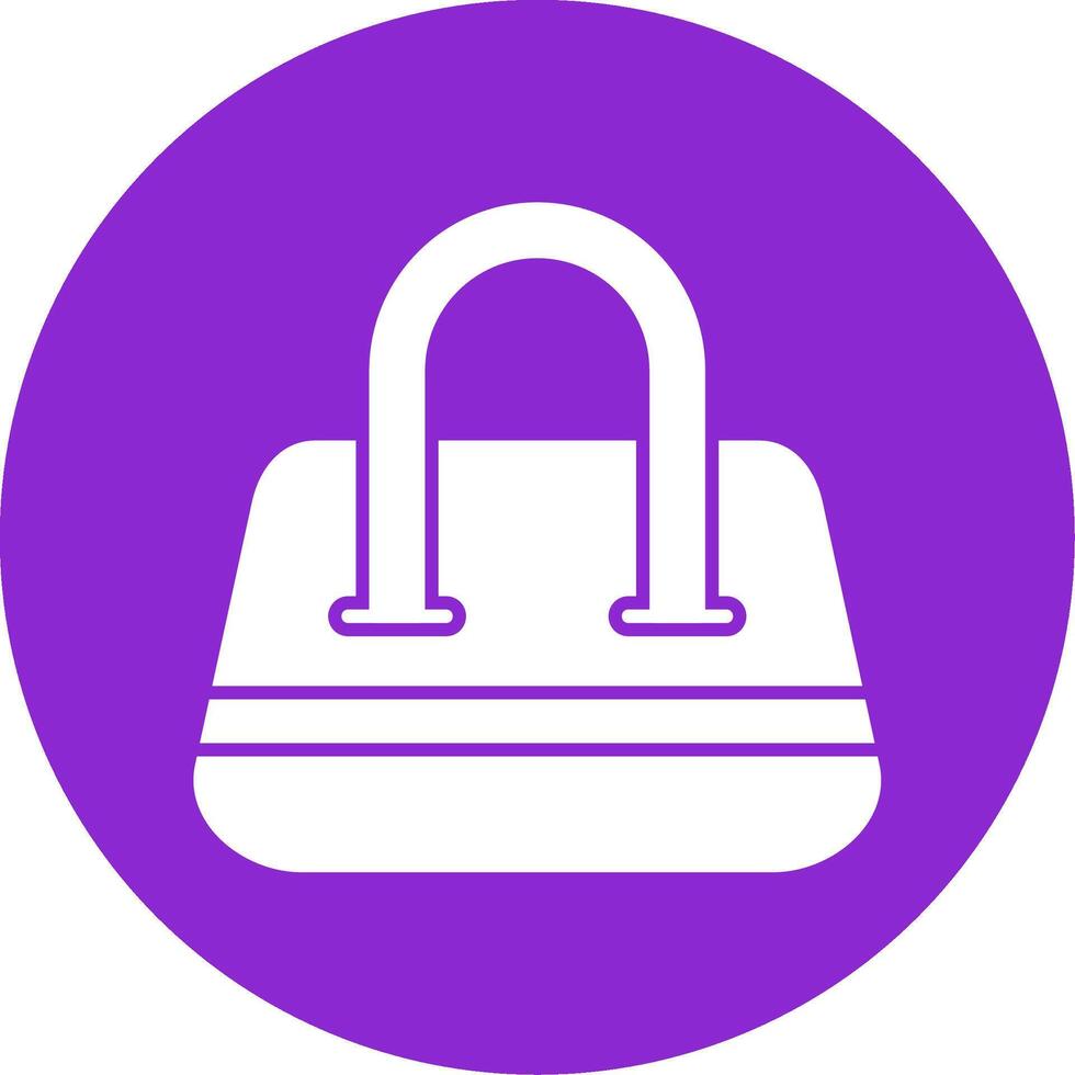 Purse Glyph Circle Icon vector