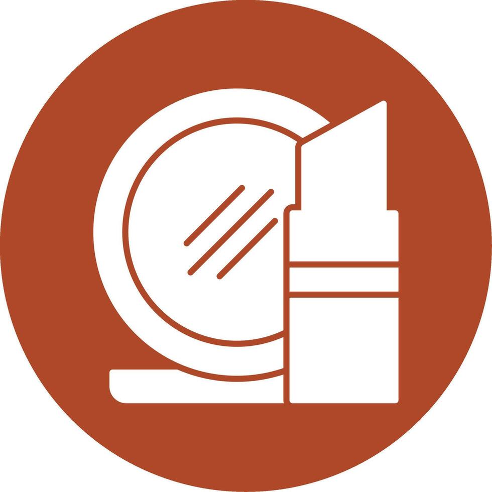 Makeup Glyph Circle Icon vector
