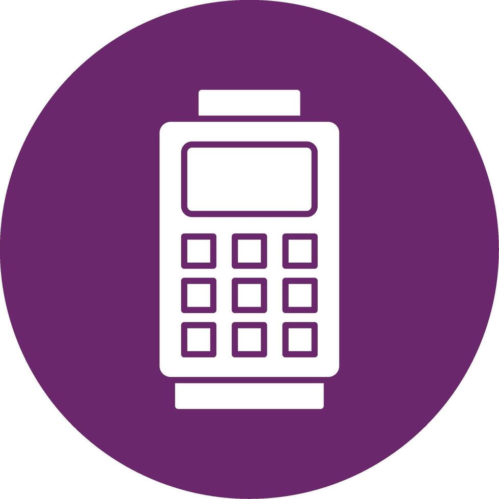 Card Reader Glyph Circle Icon vector