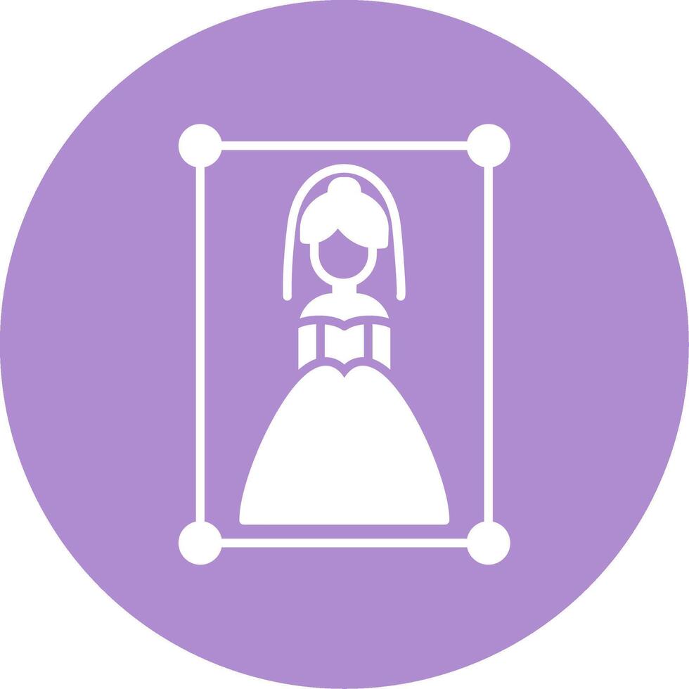 Wedding Photography Glyph Circle Icon vector