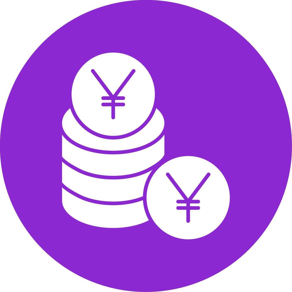 Yen Glyph Circle Icon vector