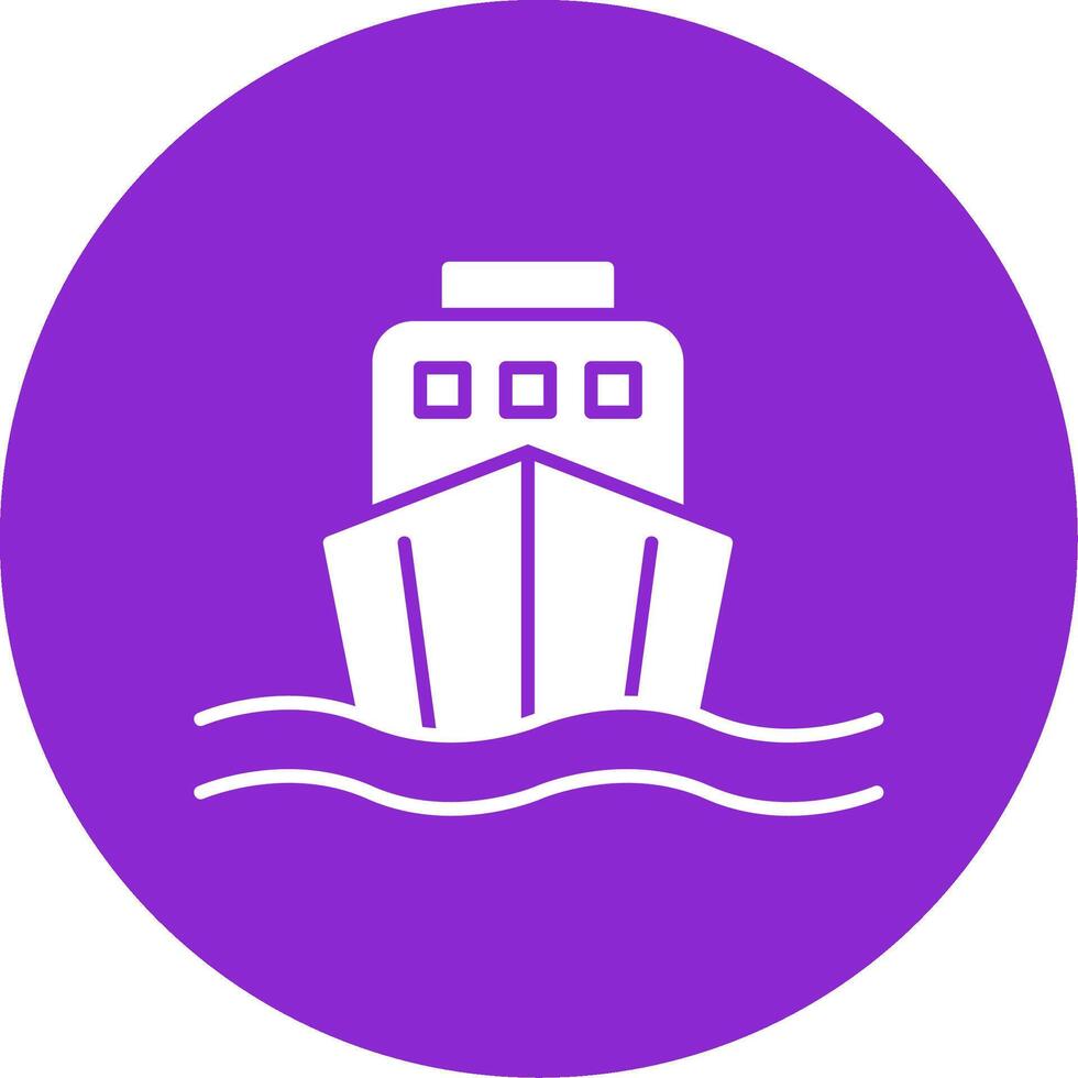 Shipping Glyph Circle Icon vector