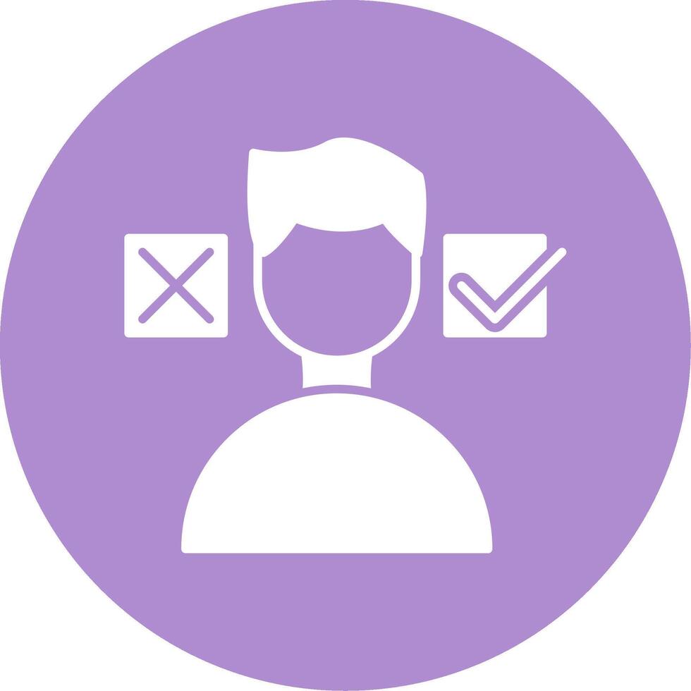 Decision Making Glyph Circle Icon vector