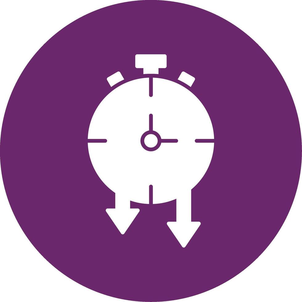 Timer Glyph Circle Icon vector