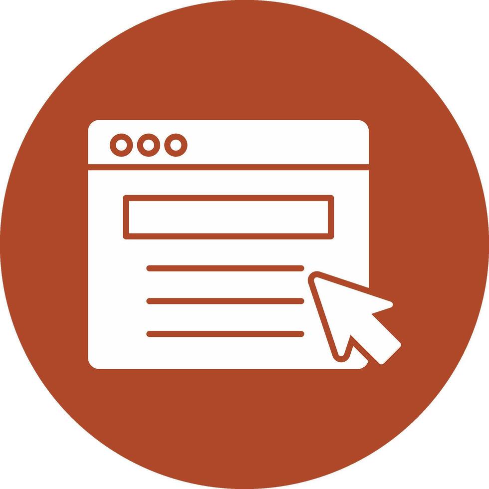 Web Portal Glyph Circle Icon vector