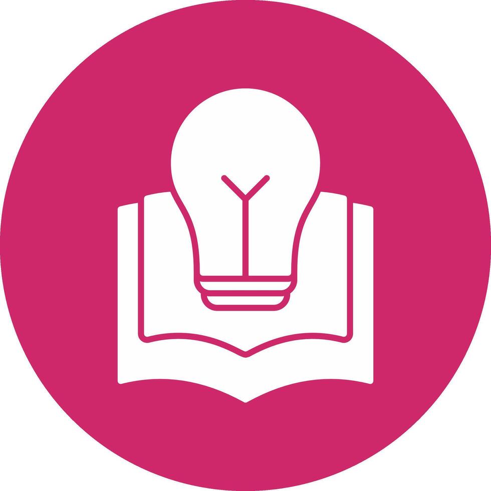Knowledge Glyph Circle Icon vector