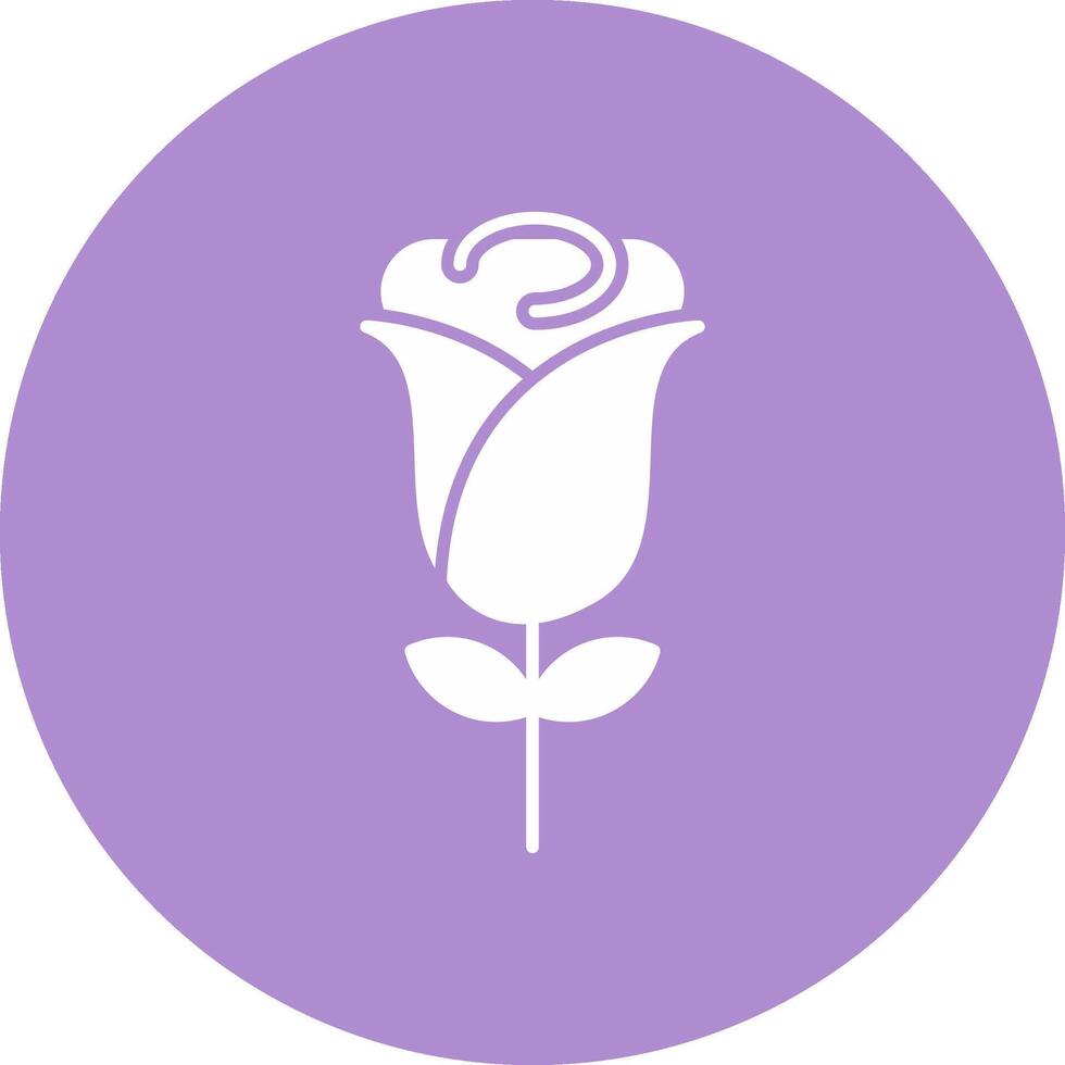 Rose Glyph Circle Icon vector