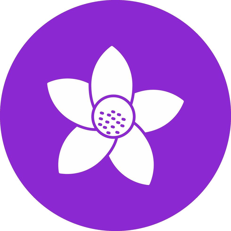 Cherry Blossom Glyph Circle Icon vector