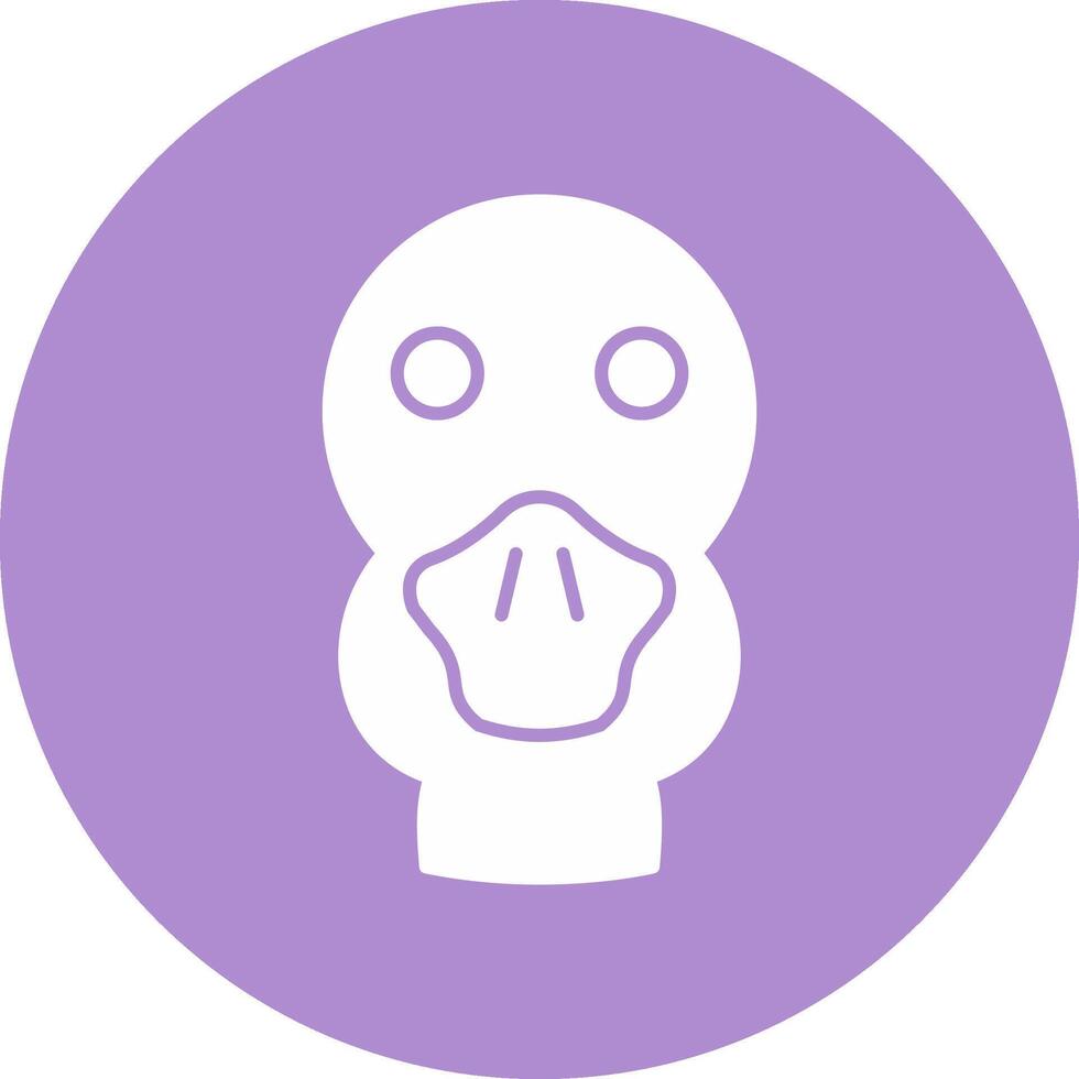 Duck Glyph Circle Icon vector