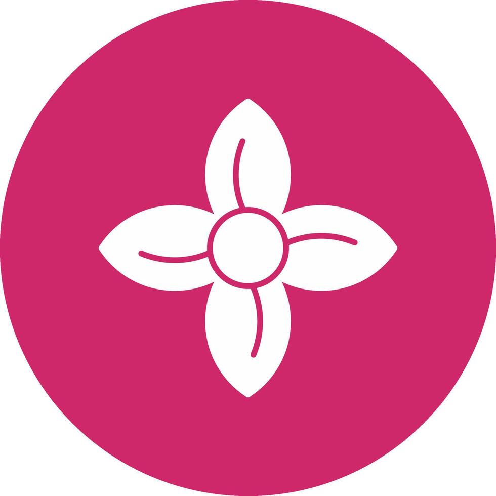 Clematis Glyph Circle Icon vector