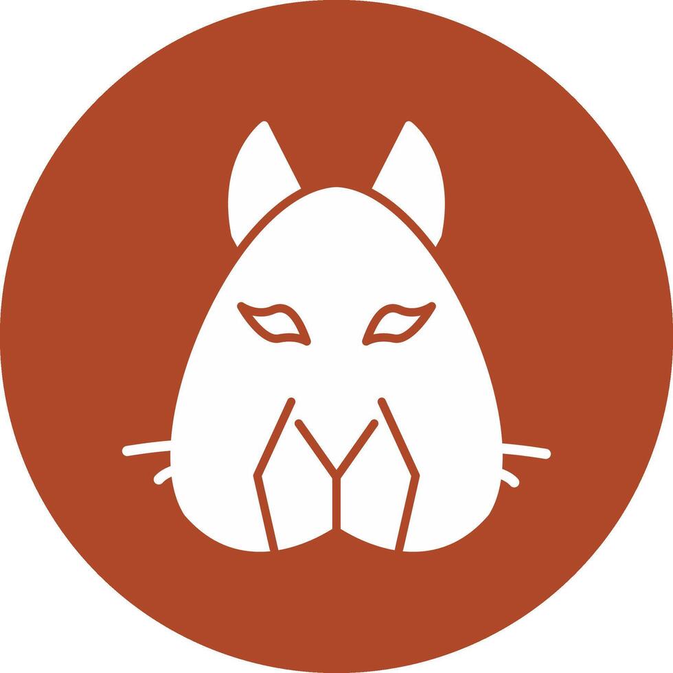 Squirrel Glyph Circle Icon vector