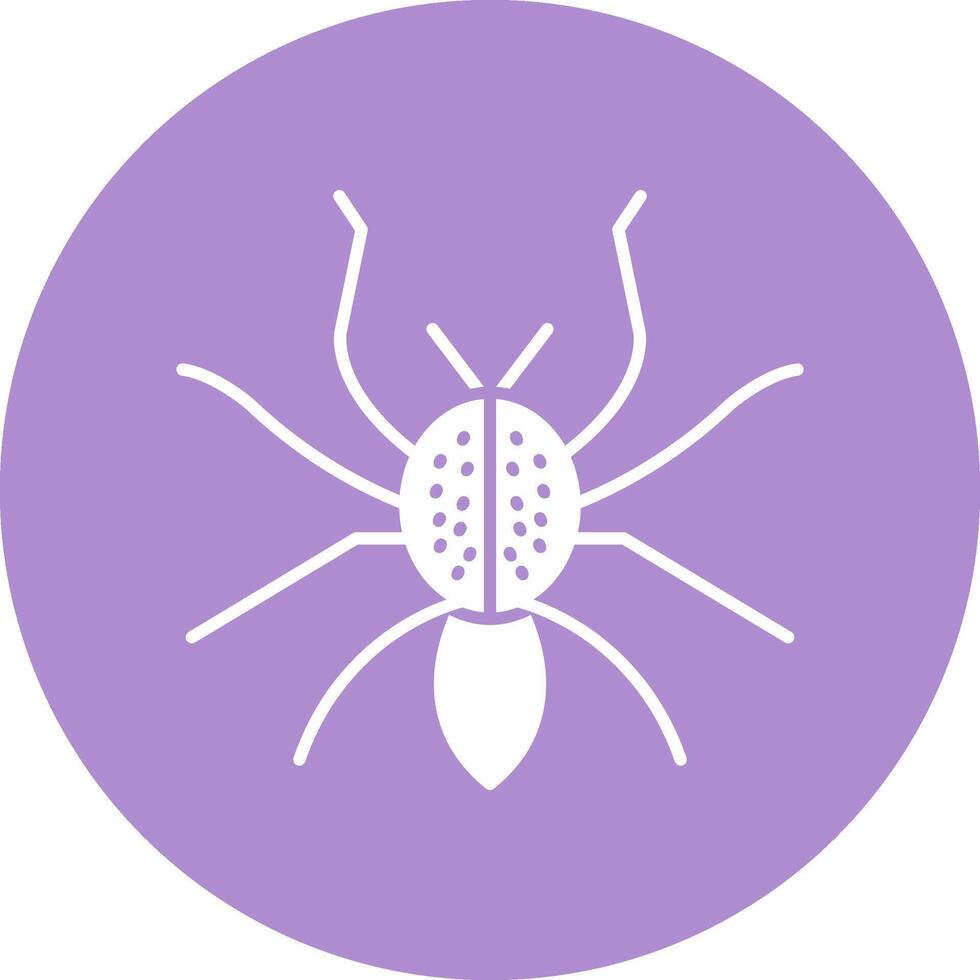 Spider Glyph Circle Icon vector