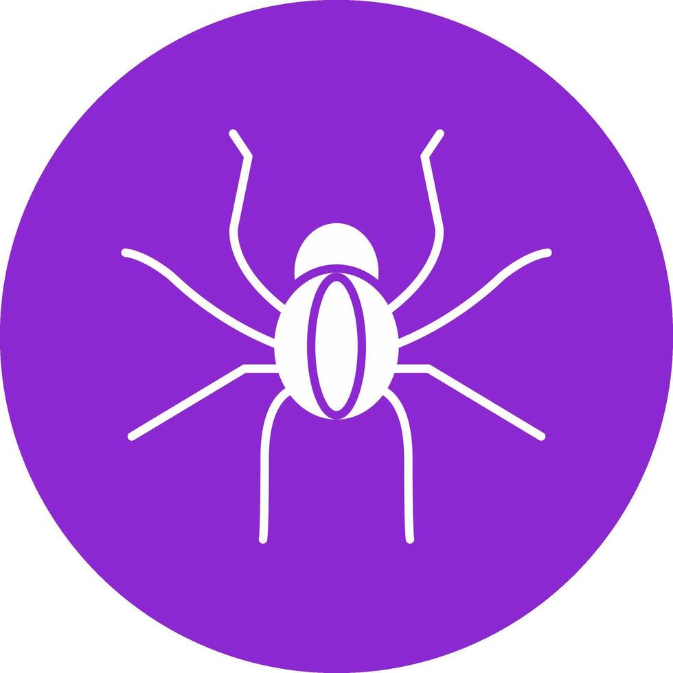 Spider Glyph Circle Icon vector