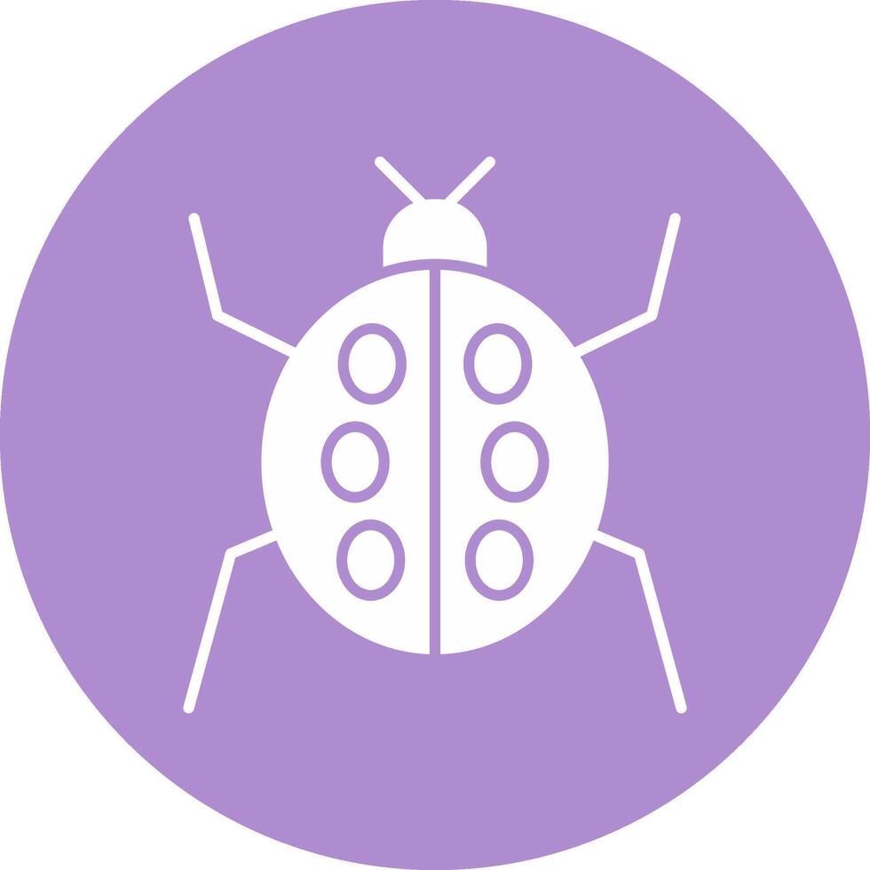 Insect Glyph Circle Icon vector