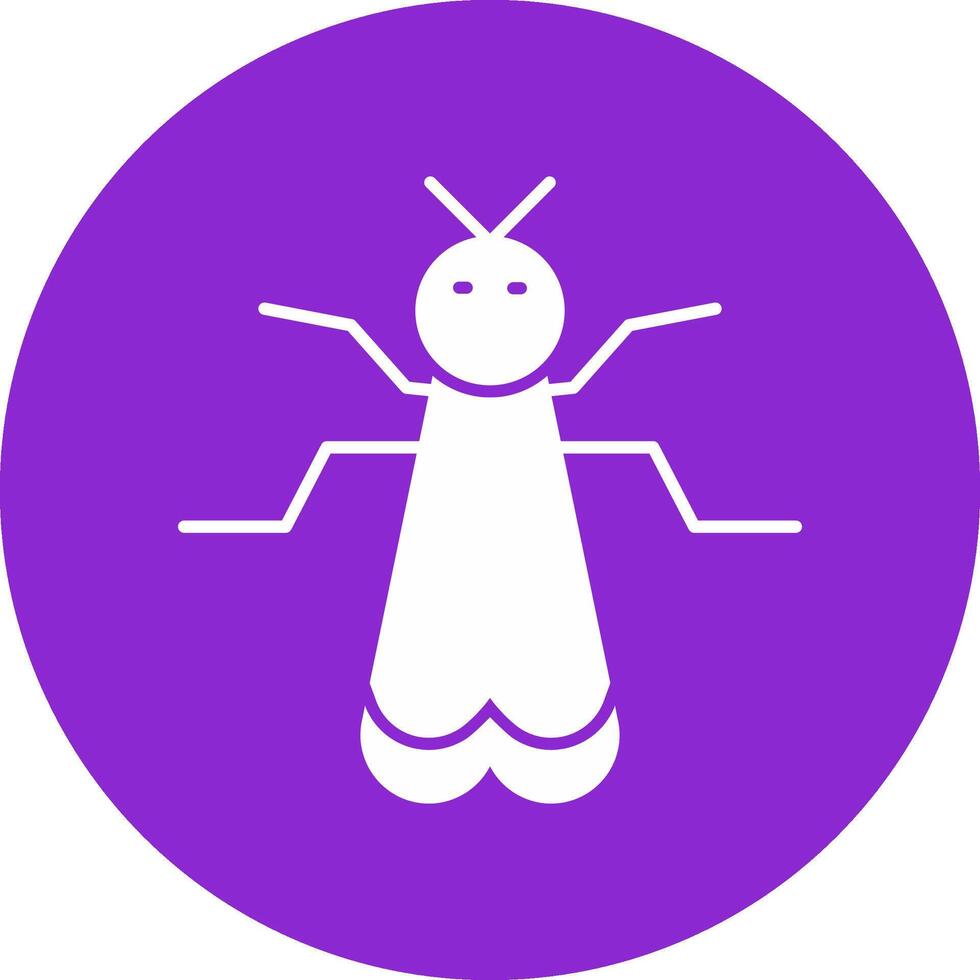 Insect Glyph Circle Icon vector