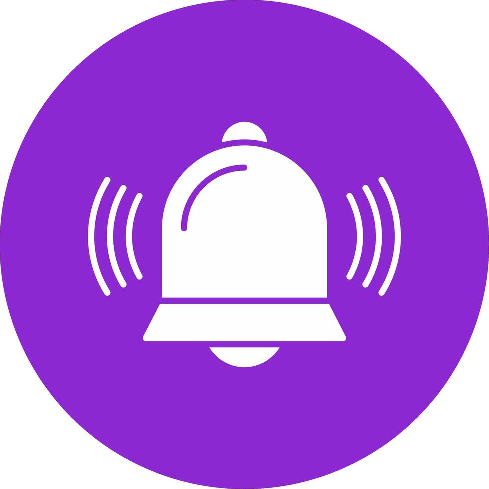 Bell Glyph Circle Icon vector