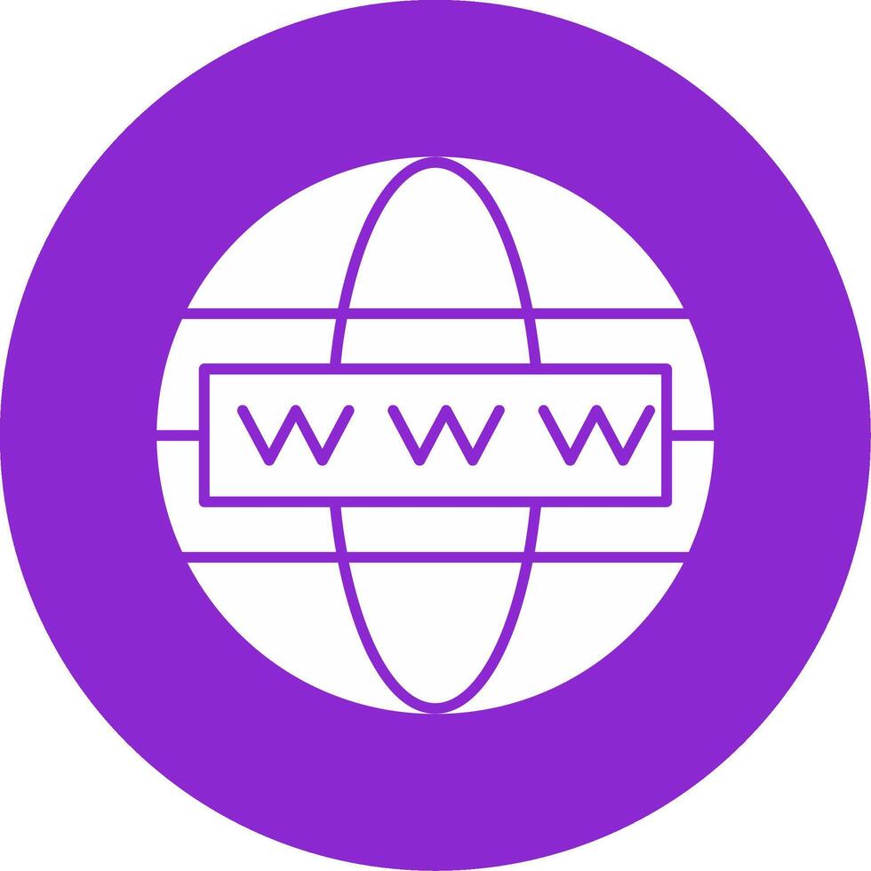 Worldwide Glyph Circle Icon vector