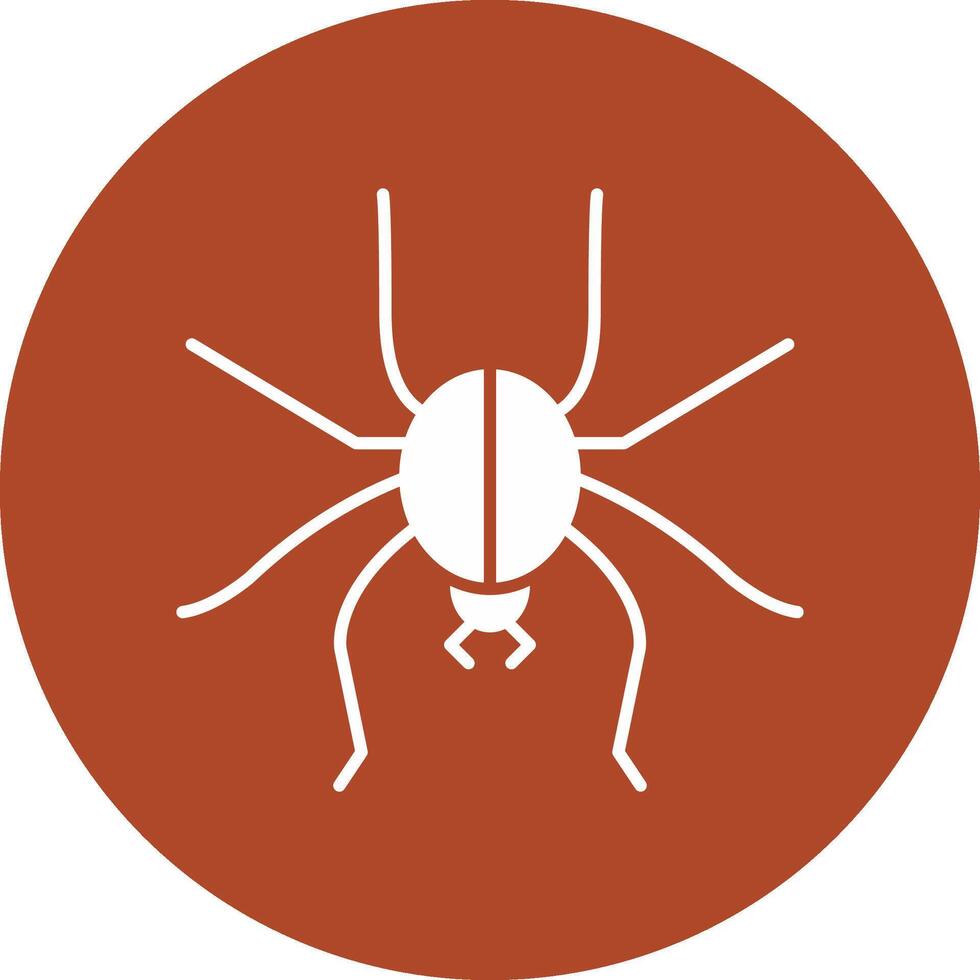 Spider Glyph Circle Icon vector