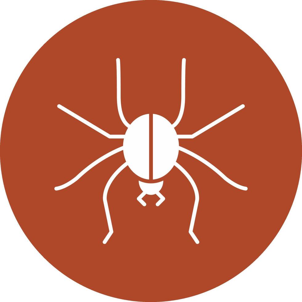 Spider Glyph Circle Icon vector