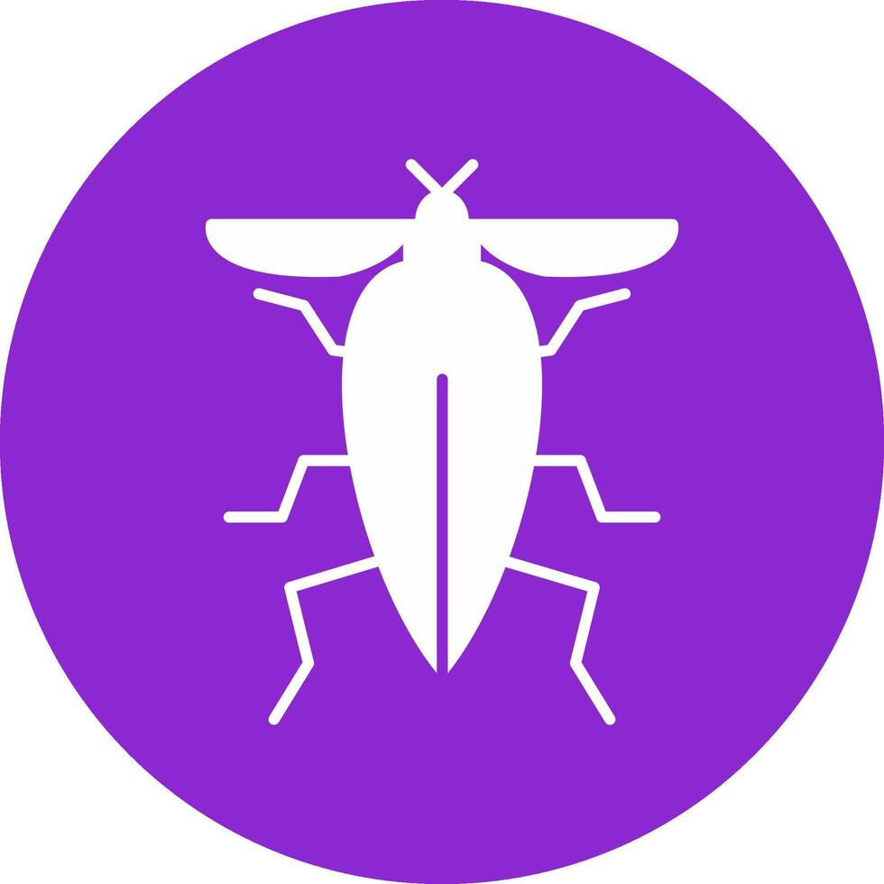 Insect Glyph Circle Icon vector