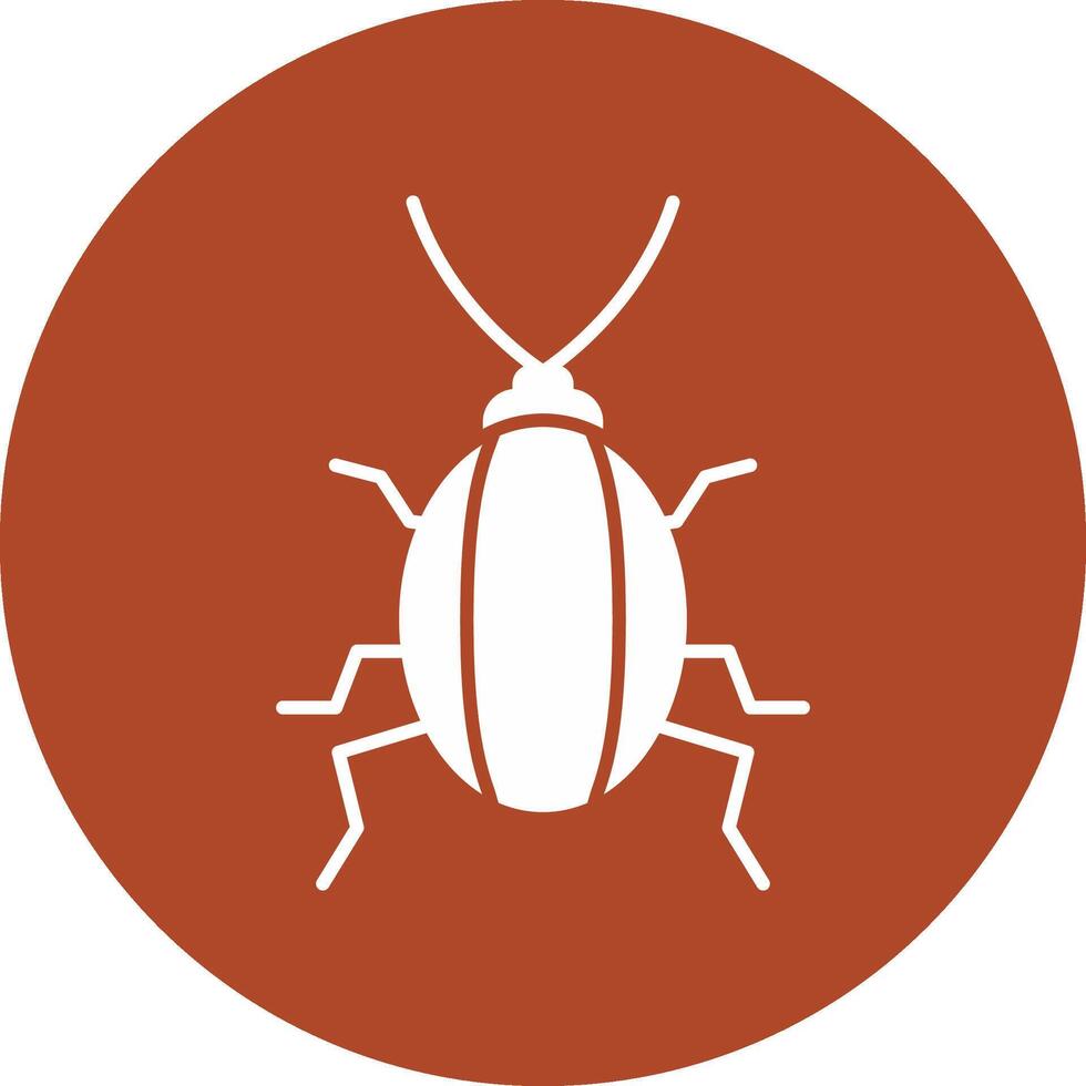 Cockroach Glyph Circle Icon vector