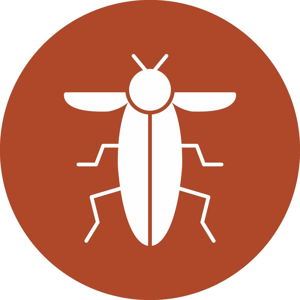 Insect Glyph Circle Icon vector