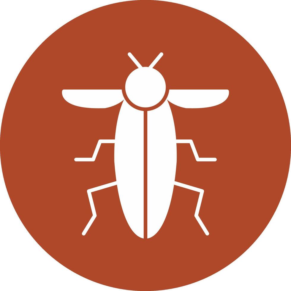 Insect Glyph Circle Icon vector