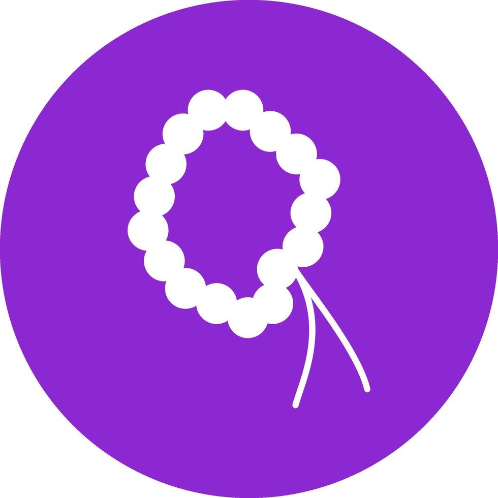 Rosary Glyph Circle Icon vector