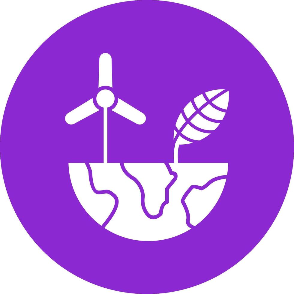 Ecology Glyph Circle Icon vector