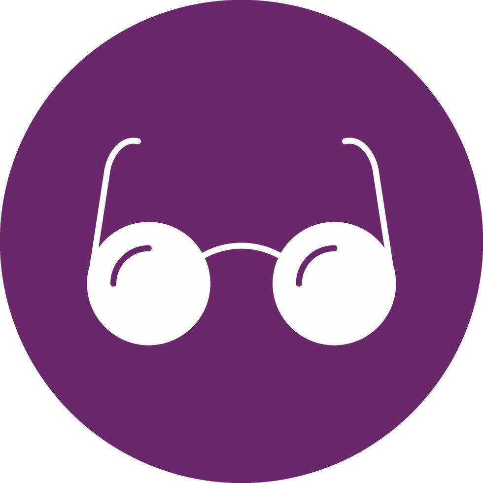 Eyeglasses Glyph Circle Icon vector