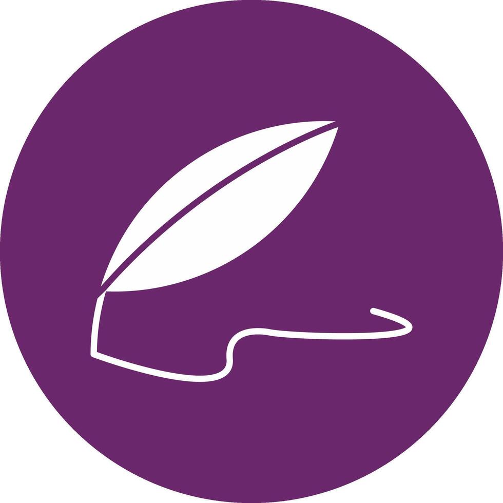 Quill Glyph Circle Icon vector