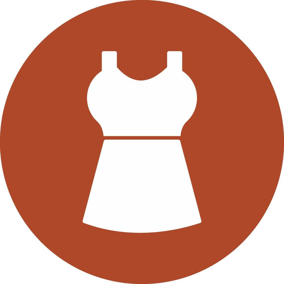 Dress Glyph Circle Icon vector