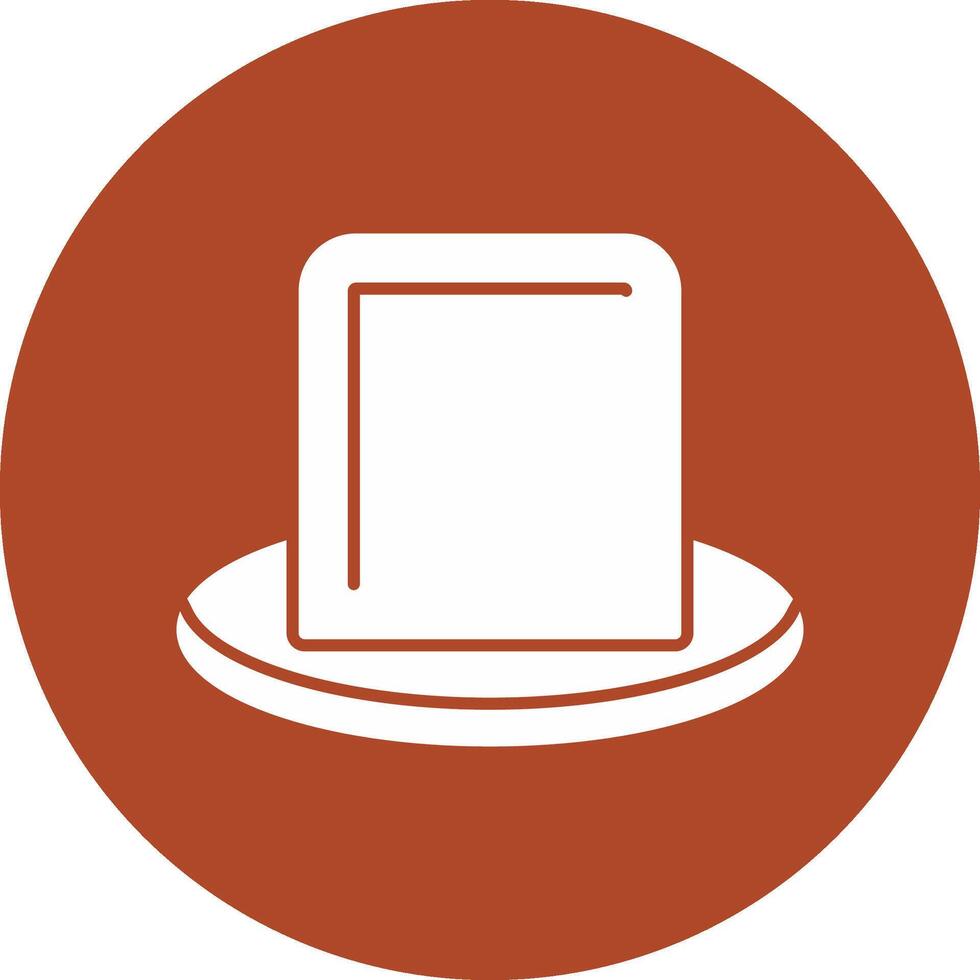 icono de círculo de glifo de sombrero vector