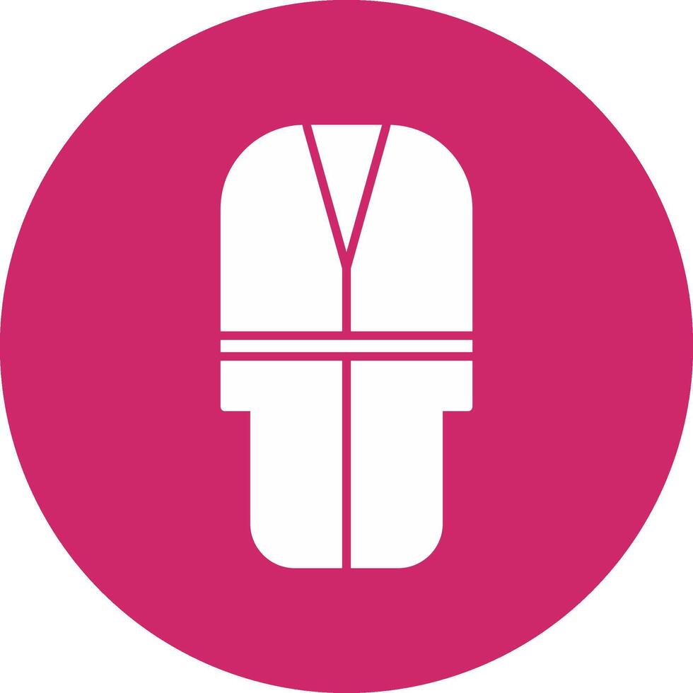 Bath Robe Glyph Circle Icon vector