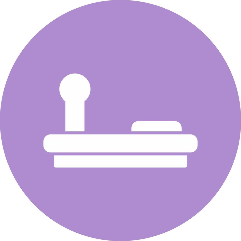 Joystick Glyph Circle Icon vector