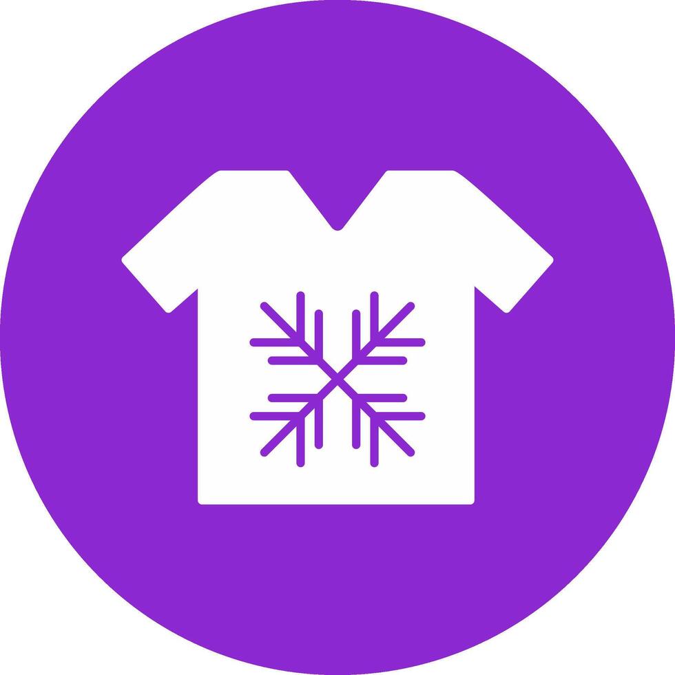 Tshirt Glyph Circle Icon vector