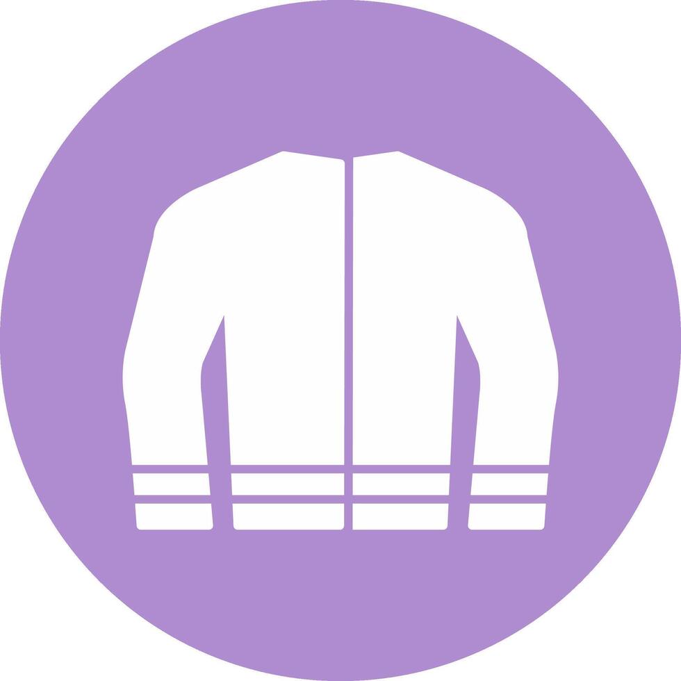 Coat Glyph Circle Icon vector