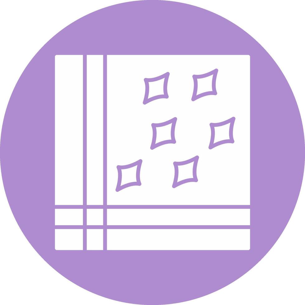 Handkerchief Glyph Circle Icon vector